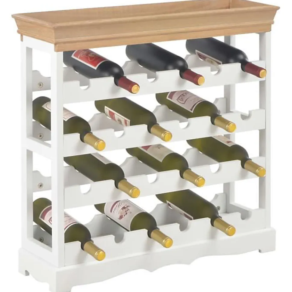 vidaXL Armoire à vin Blanc 70 x 22,5 x 70,5 cm MDF