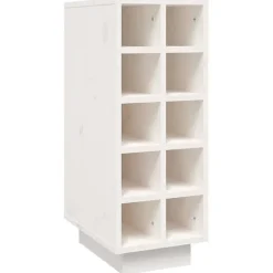 vidaXL Armoire à vin Blanc 23x34x61 cm Bois de pin massif 820972