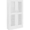 vidaXL Armoire à vitrine Blanc 82,5x30,5x150 cm Bois d'ingénierie 802759