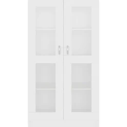vidaXL Armoire à vitrine Blanc 82,5x30,5x150 cm Bois d'ingénierie 802759