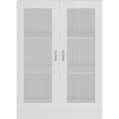 VidaXL Armoire à vitrine Blanc 82,5x30,5x115 cm Bois d'ingénierie 802750