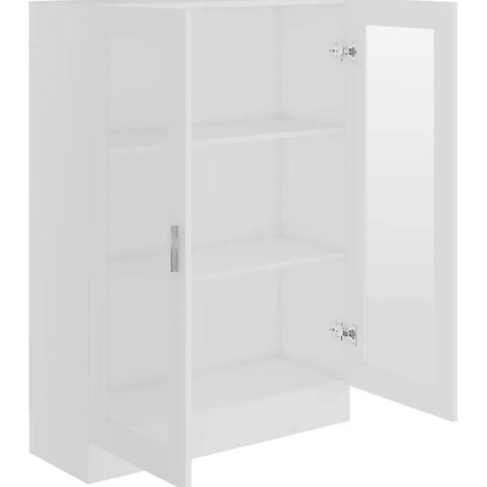 VidaXL Armoire à vitrine Blanc 82,5x30,5x115 cm Bois d'ingénierie 802750