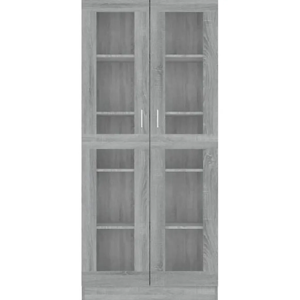 VidaXL Armoire à vitrine Sonoma gris 82,5x30,5x185,5cm Bois ingénierie 815622