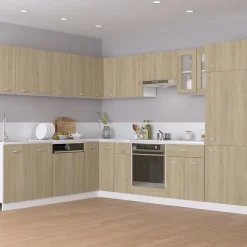 vidaXL Armoire de Plancher d'Angle, Armoire de Rangement avec étagère, Meuble de Cuisine Salle à Manger Maison Intérieur, 802492