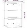 vidaXL Armoire latérale Gris béton 35x35x55 cm Aggloméré