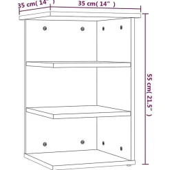 vidaXL Armoire latérale Gris béton 35x35x55 cm Aggloméré