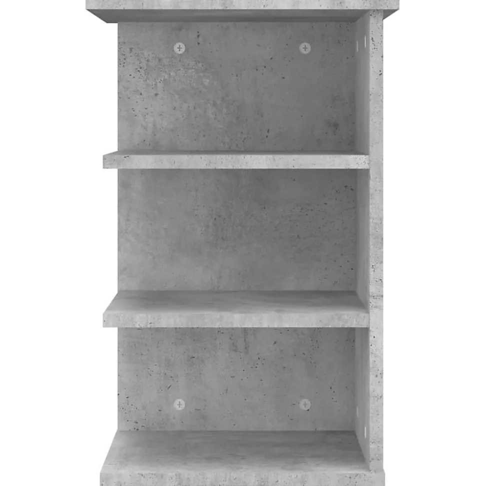 vidaXL Armoire latérale Gris béton 35x35x55 cm Aggloméré