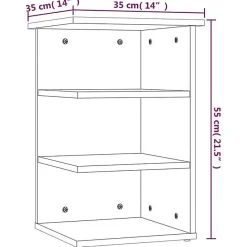 vidaXL Armoire latérale Noir 35x35x55 cm Aggloméré
