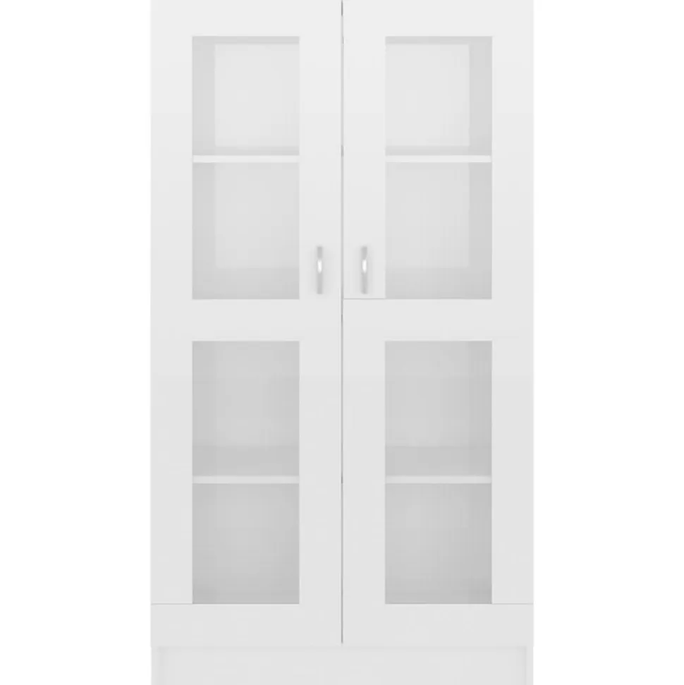 VidaXL Armoire vitrine Blanc brillant 82,5x30,5x150 cm Bois ingénierie 802765