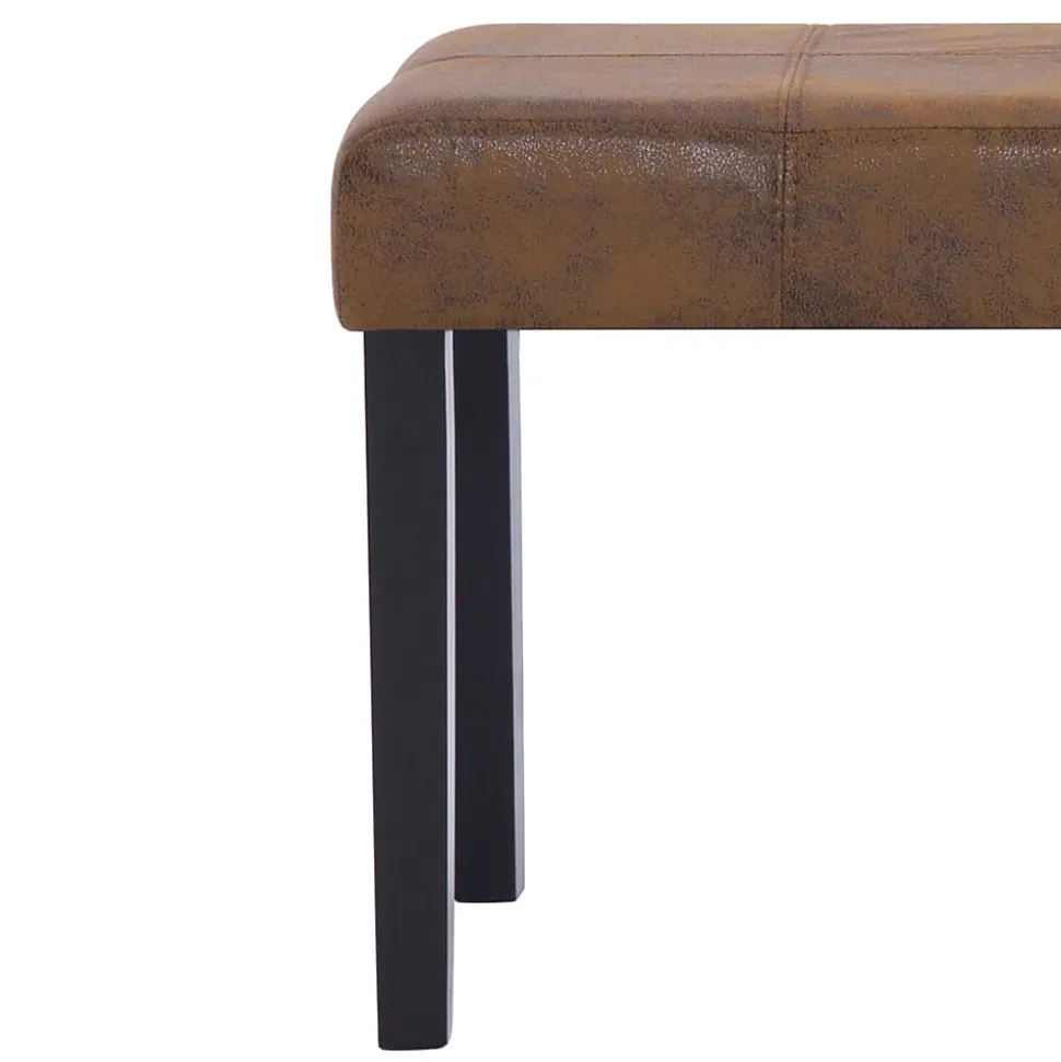 vidaXL Banc 106 cm Marron Similicuir daim
