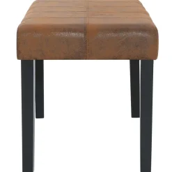 vidaXL Banc 106 cm Marron Similicuir daim