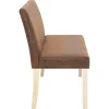 vidaXL Banc 139,5 cm Marron Similicuir daim