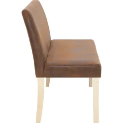 vidaXL Banc 139,5 cm Marron Similicuir daim