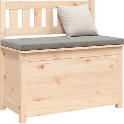 vidaXL Banc, Banc de Rangement avec Dossier, Coffre de Rangement pour Entrée, Meuble de Salon Salle de Séjour, Moderne, Bois 82354