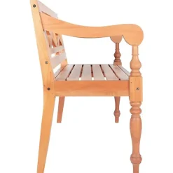 vidaXL Banc Batavia 98 cm Bois d'acajou massif Marron clair