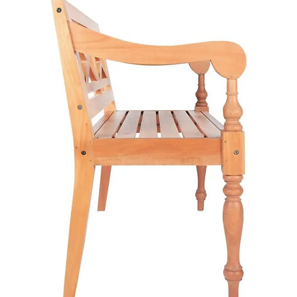 vidaXL Banc Batavia 98 cm Bois d'acajou massif Marron clair