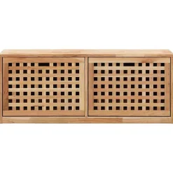 vidaXL Banc de rangement de chaussures 94x20x38cm Bois massif de noyer 247599