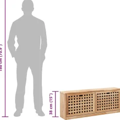 vidaXL Banc de rangement de chaussures 94x20x38cm Bois massif de noyer 247599