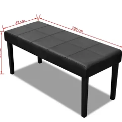 vidaXL Banc en cuir synthétique de haute qualité Noir