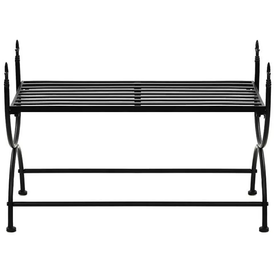 vidaXL Banc Style vintage Métal 83 x 42 x 55 cm Noir