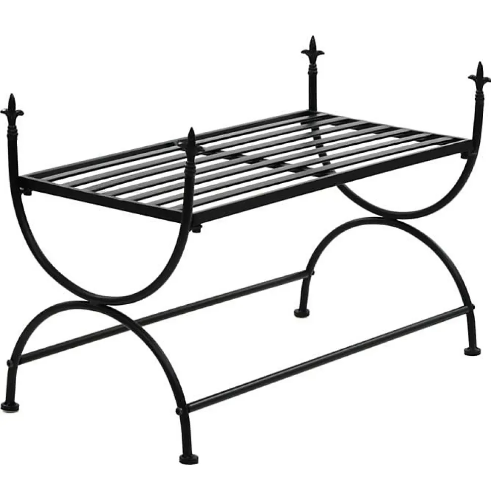 vidaXL Banc Style vintage Métal 83 x 42 x 55 cm Noir