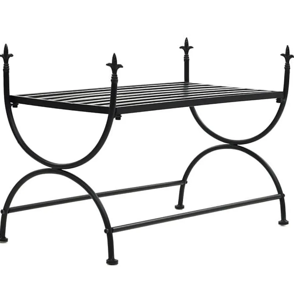 vidaXL Banc Style vintage Métal 83 x 42 x 55 cm Noir