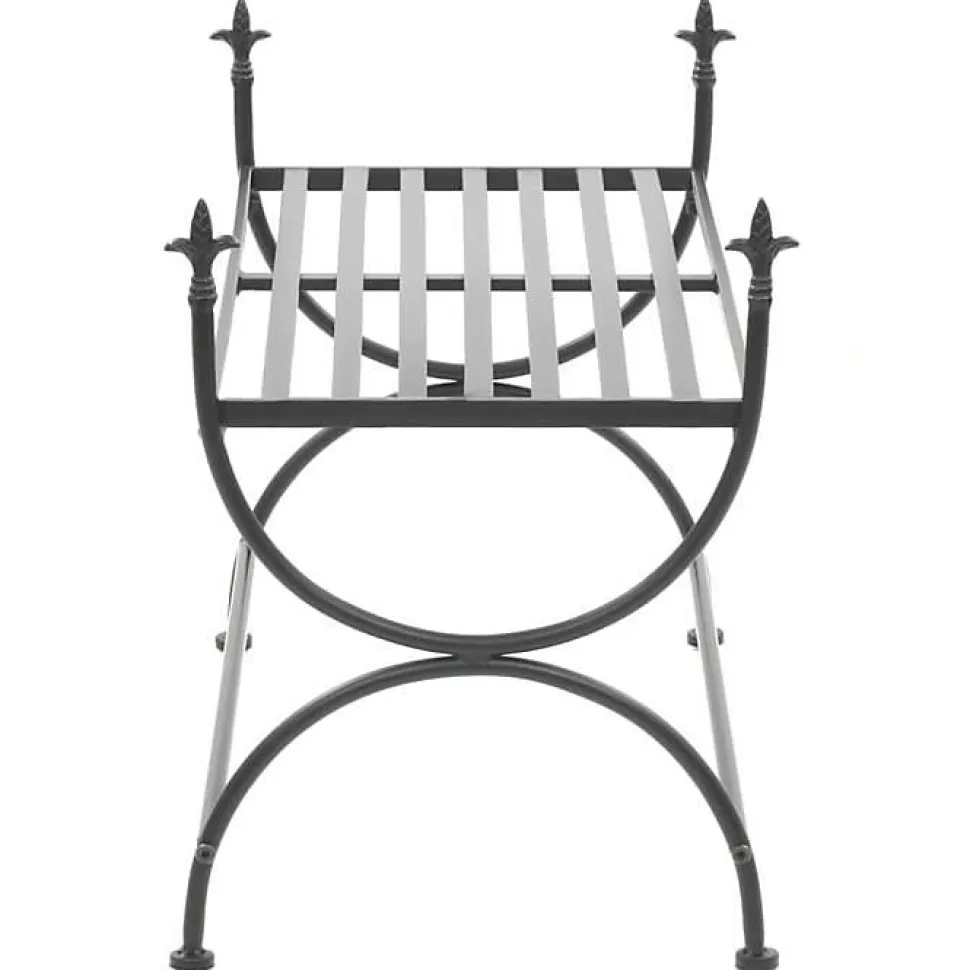 vidaXL Banc Style vintage Métal 83 x 42 x 55 cm Noir