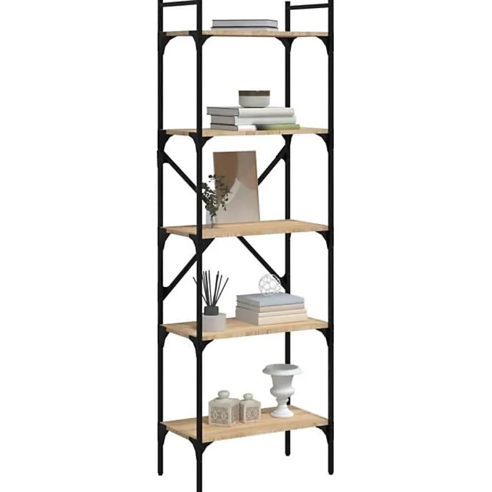 VidaXL Bibliothèque à 5 niveaux chêne sonoma 56x31,5x174 cm 833344