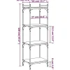 VidaXL Bibliothèque à 4 niveaux noir 40x30x120 cm bois d'ingénierie 837632