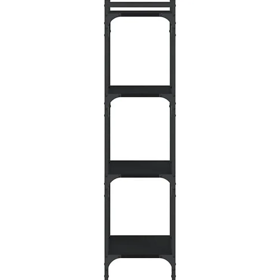 VidaXL Bibliothèque à 4 niveaux noir 40x30x120 cm bois d'ingénierie 837632