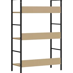 vidaXL Bibliothèque à 3 niveaux Chêne 60x27,6x90,5 cm Aggloméré