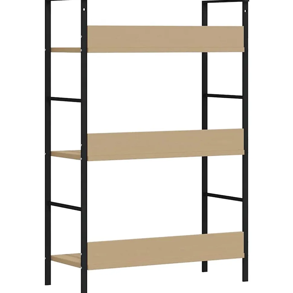 vidaXL Bibliothèque à 3 niveaux Chêne 60x27,6x90,5 cm Aggloméré