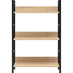 vidaXL Bibliothèque à 3 niveaux Chêne 60x27,6x90,5 cm Aggloméré