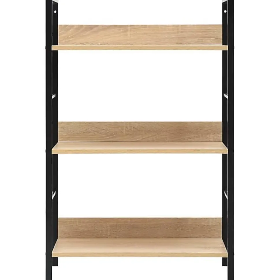 vidaXL Bibliothèque à 3 niveaux Chêne 60x27,6x90,5 cm Aggloméré