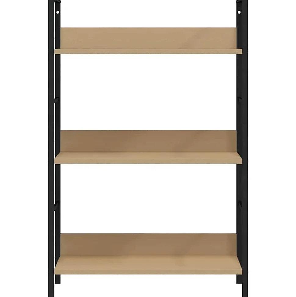 vidaXL Bibliothèque à 3 niveaux Chêne 60x27,6x90,5 cm Aggloméré