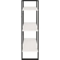 VidaXL Bibliothèque à 3 niveaux Blanc 80x30x105 cm Bois de pin massif