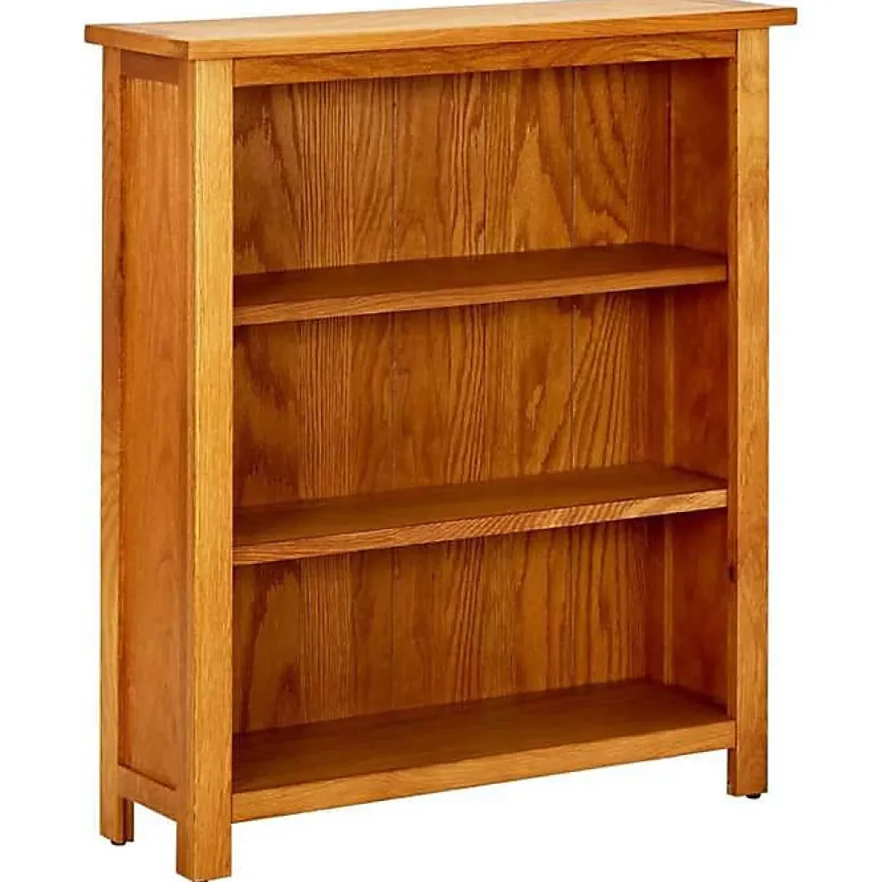 VidaXL Bibliothèque à 3 étagères 70 x 22,5 x 82cm Bois de chêne massif