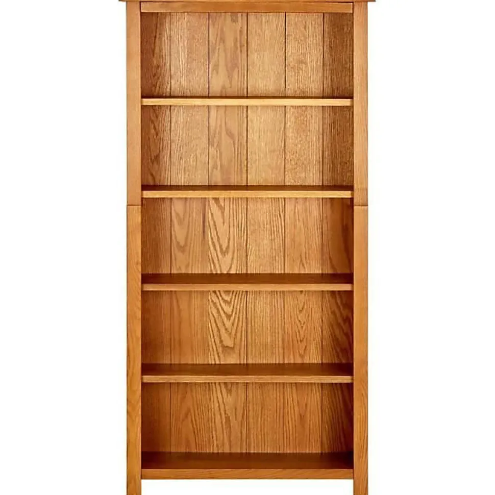 VidaXL Bibliothèque à 5 étagères 70x22x140 cm Bois de chêne massif