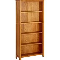 VidaXL Bibliothèque à 5 étagères 70x22x140 cm Bois de chêne massif