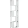 vidaXL Bibliothèque 5 niveaux blanc 45x23,5x162,5 cm bois d'ingénierie, étagère, étagère à livres, support de livre, armoire 85278