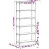 VidaXL Bibliothèque 6 niveaux noir 80x30x188 cm bois d'ingénierie 837682