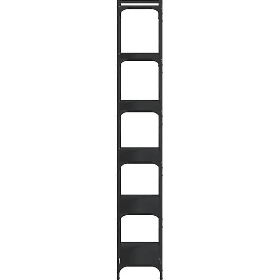 VidaXL Bibliothèque 6 niveaux noir 80x30x188 cm bois d'ingénierie 837682