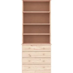 vidaXL Bibliothèque avec tiroirs ALTA 77x35x186,5cm bois massif de pin 353953