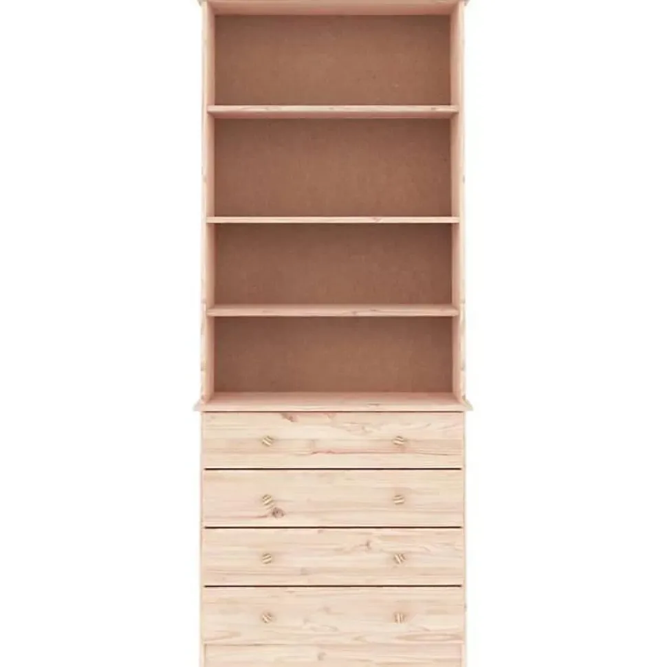 vidaXL Bibliothèque avec tiroirs ALTA 77x35x186,5cm bois massif de pin 353953