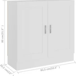 VidaXL Bibliothèque Blanc 82,5x30,5x80 cm Bois d'ingénierie 802705