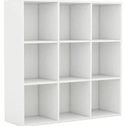 vidaXL Bibliothèque Blanc 98x30x98 cm Aggloméré