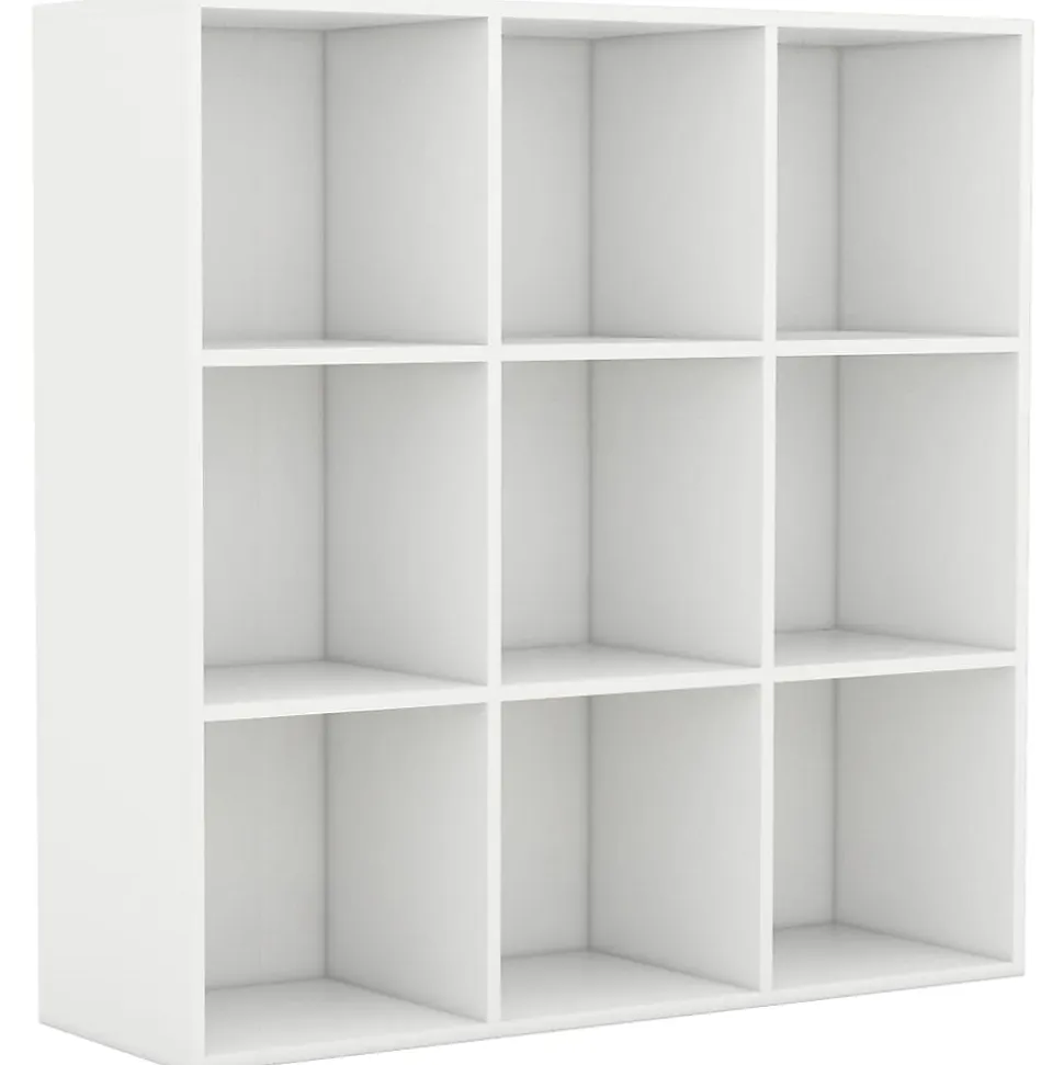 vidaXL Bibliothèque Blanc 98x30x98 cm Aggloméré