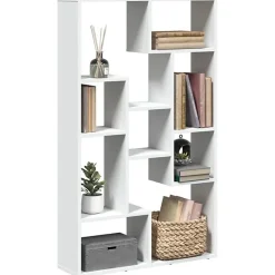 vidaXL Bibliothèque blanc 72x20x120 cm bois d'ingénierie, étagère, étagère de rangement, support à livres, étagère à livres, 85815
