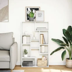 vidaXL Bibliothèque blanc 72x20x120 cm bois d'ingénierie, étagère, étagère de rangement, support à livres, étagère à livres, 85815