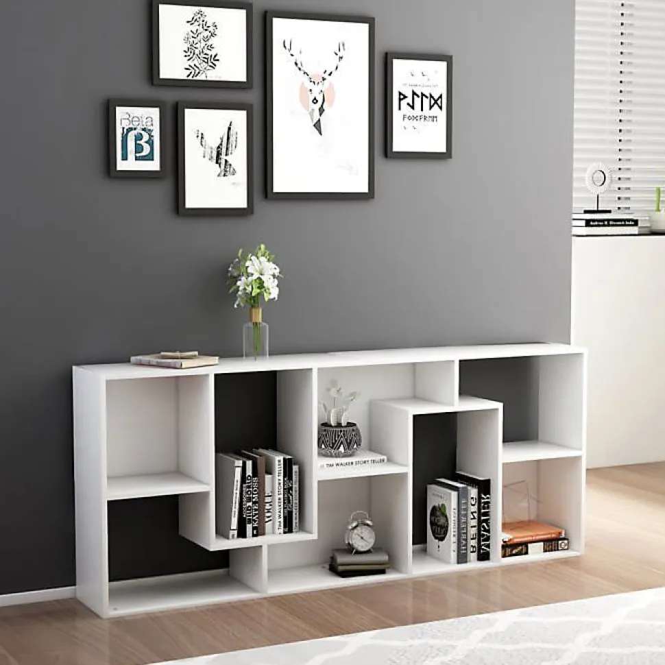 VidaXL Bibliothèque Blanc 67x24x161 cm Aggloméré